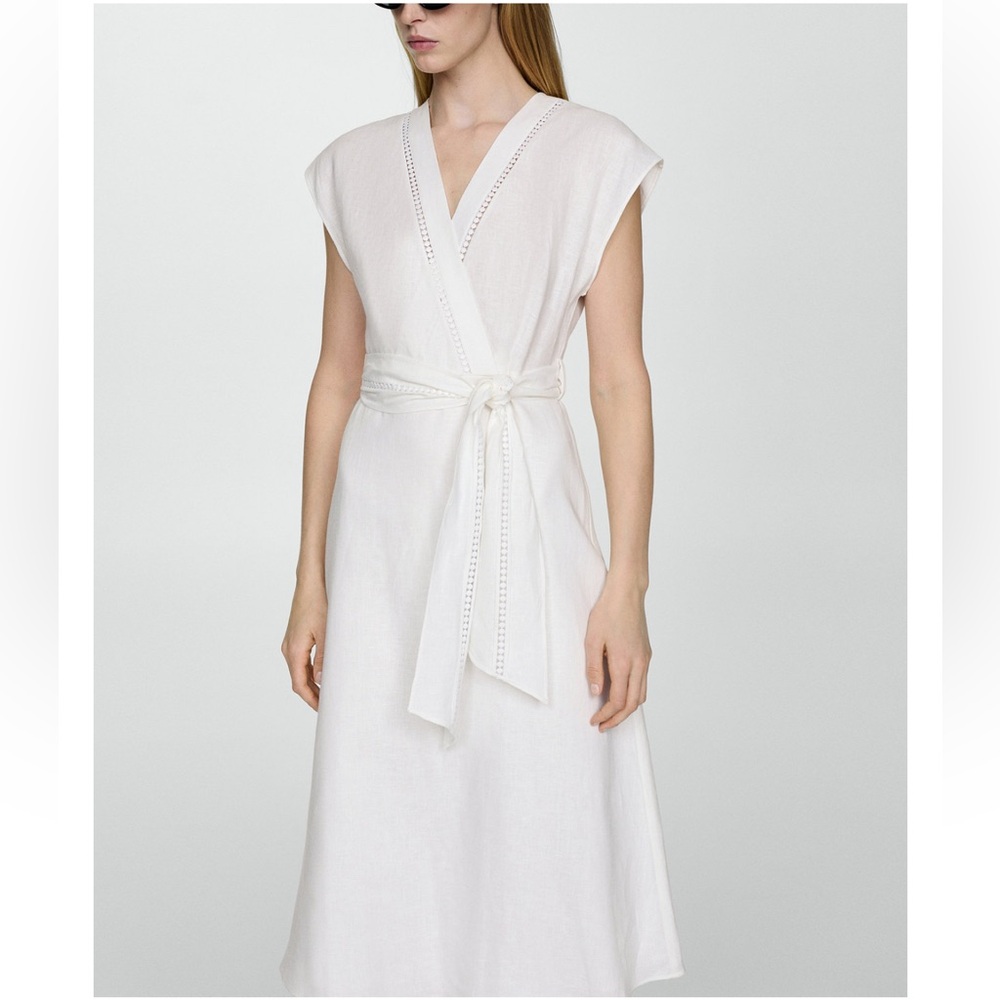 Mango Linen-Blend Dress - Picture 3 of 12